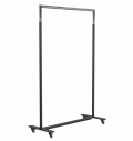 Kleiderst�nder BUKTO 100 mit Rollen schwarz/poliert