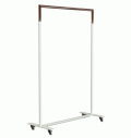 Kleiderst�nder BUKTO 100 mit Rollen wei�/kupfer