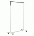 Kleiderst�nder BUKTO 100 mit Rollen wei�/poliert