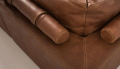 Ecksofa leon in Afrika Leder Farbe Tabac