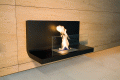 Bio Ethanol Kamin Wall Flame in schwarz/stahl