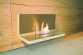 Bio Ethanol Kamin Wall Flame in wei/edelstahl