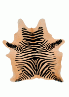 kuhfell beige mit Zebra bedruckt ca. 3 m
