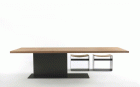 Tisch LIAM IRON Tischplatte in Eiche Massivholz