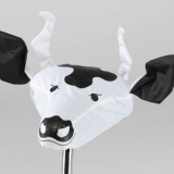 Sattelbezug Satteltier Kuh schwarz wei�