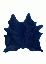 kuhfell Navy Blau eingefärbt ca. 3/4 m²