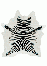 Kuhfell gebrochenes weiss mit Zebra bedruckt ca. 3 m2