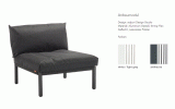 CLUB Lounge Anbaumodul Alu anthracite - String-Flex anthracite