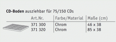 CD-Boden ausziehbar für 75-150 CDs