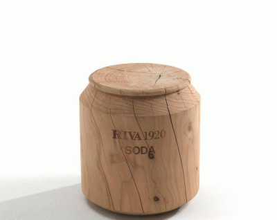 Tisch oder Hocker Cola Riva 1920 Zedernholz Massiv