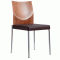 Stuhl GLOOH Sitzfläche gepolstert, Lehne aus Formschichtholz